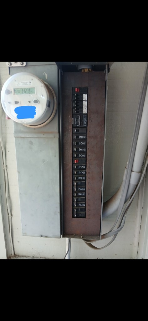 Breaker box outside residential home